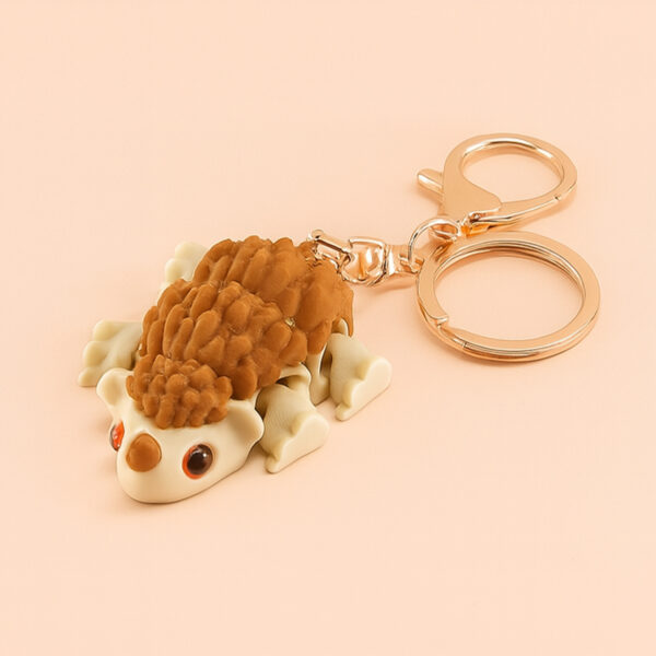 Hoppy hedgehog keychain 3D printed wiggle articulated flexible toy