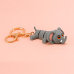 Azad elephant keychain 3D printed wiggle articulated flexible toy