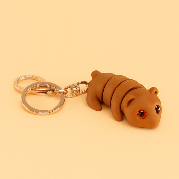 Bhaalu bear keychain 3D printed wiggle articulated flexible toy