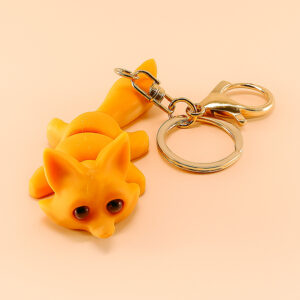 Misty fox keychain 3D printed wiggle articulated flexible toy