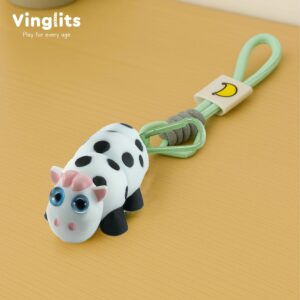 Nandu cow keychain 3D printed wiggle articulated flexible toy