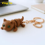 Whiskers cat keychain 3D printed wiggle articulated flexible toy
