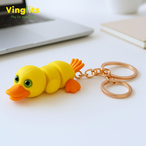 Charlie Duck Keychain – 3D Printed Wiggle Keychain,