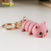Poppy pig keychain 3D printed wiggle articulated flexible toy