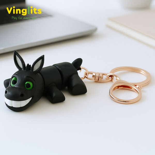 Wookey The Donkey Keychain – 3D Printed Wiggle Toy Keychain