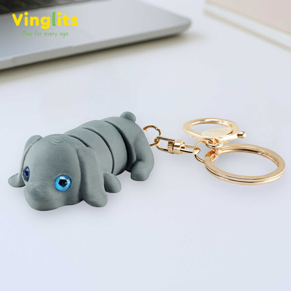 Blooney dog keychain 3D printed wiggle articulated flexible toy