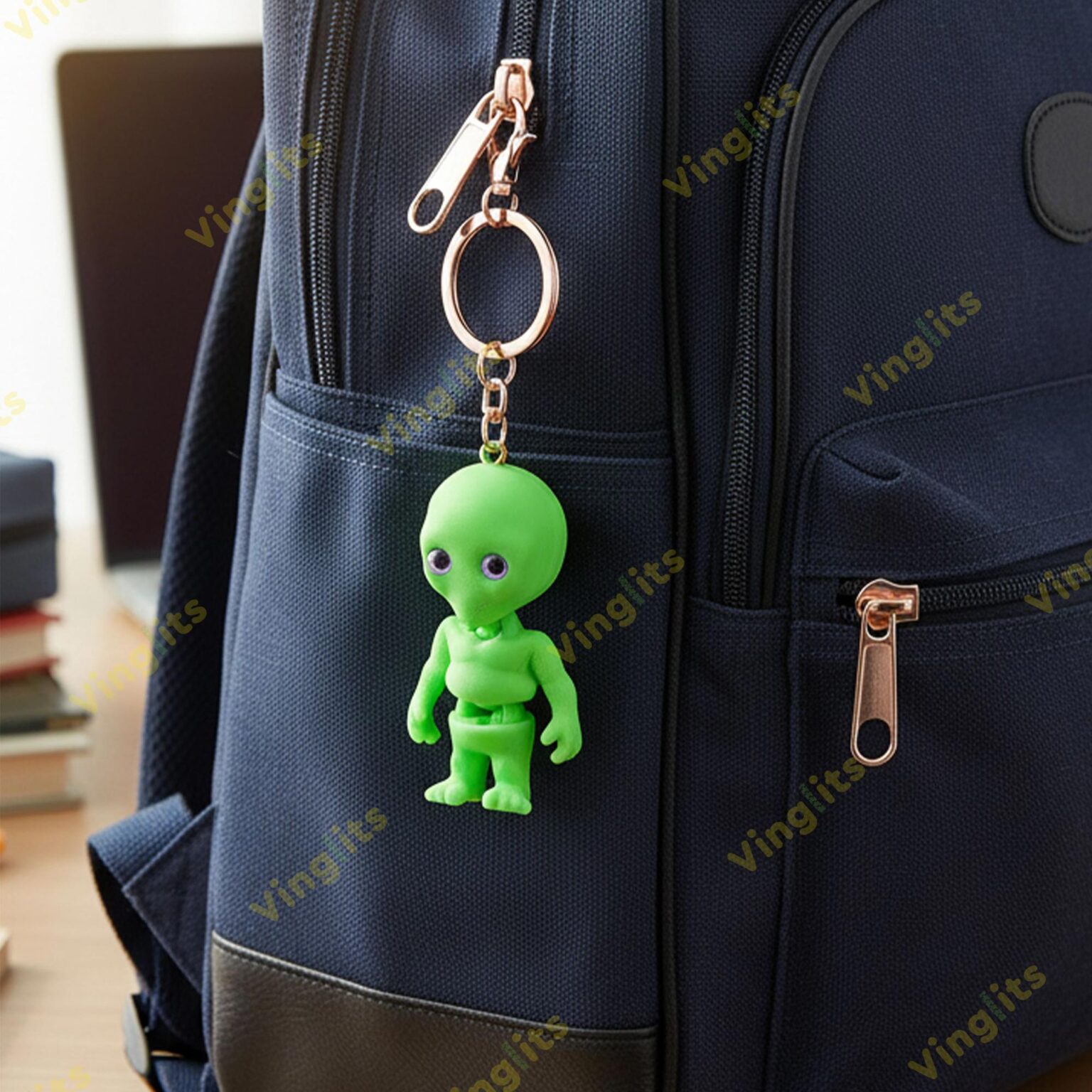 3D Printed Alien Keychain – Wiggle Flexible Keychain | Vinglits - A ...