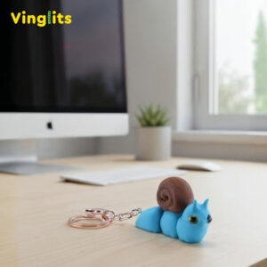 Slush snail keychain 3D printed wiggle articulated flexible toy