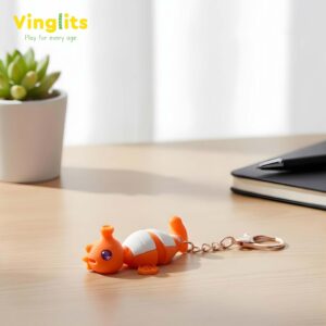 Stickles seahorse keychain 3D printed wiggle articulated flexible toy