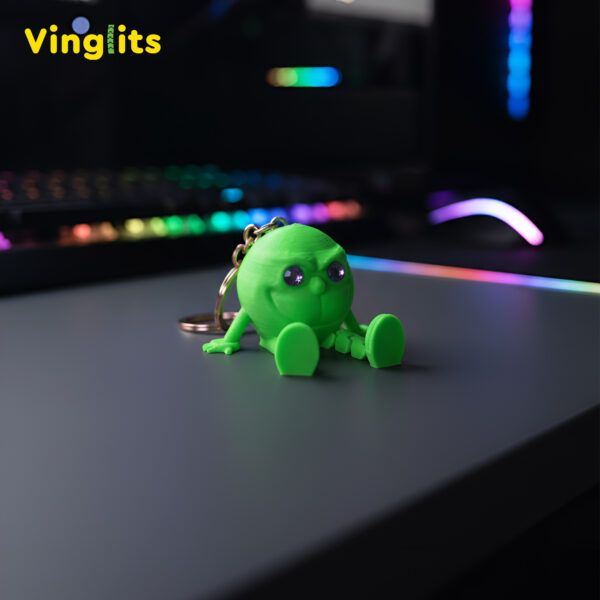 Pinch grofy keychain 3D printed wiggle articulated fantasy creature toy