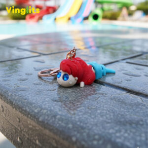 Nina mermaid keychain 3D printed wiggle articulated flexible fantasy toy