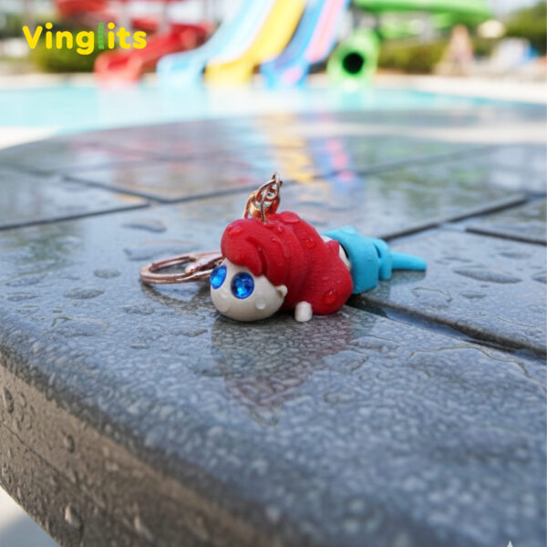 Nina mermaid keychain 3D printed wiggle articulated flexible fantasy toy