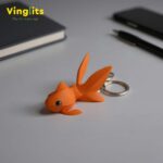 Goldie goldfish keychain 3D printed wiggle articulated flexible toy