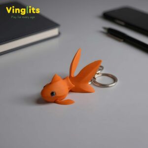 Goldie goldfish keychain 3D printed wiggle articulated flexible toy