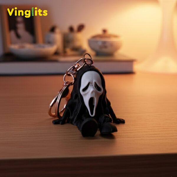 Boogie ghost keychain 3D printed wiggle articulated flexible spooky toy