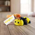Beebop bee keychain 3D printed wiggle articulated flexible toy