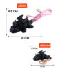 black 3D printed articulated dragon keychain flexible toy